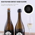 Miniatyrbillede 4 af 5: 2 stk. Champagneprop til Flasker Lavet af ABS og Fødevaregodkendt Silikone, Genanvendelig Champagneprop med Lås, Holdbar og Lækagesikker