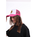 Miniatyrbild 4 av 5: Fashion Smiley Sequin Print Neon High Crown Foam Mesh Back Trucker Cap - Unisex, One Size rosa