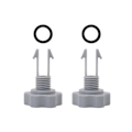 Miniatyrbillede 1 af 5: 2 stk. udskiftning af luftfrigivelsesventil og O-ring til Intex 10460 10264 filter