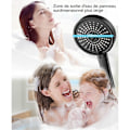 Miniatyrbillede 2 af 5: Massageshowerhoved, 5 spraytilstande universel massageshowerhoved, indeholder ikke vandslange, sort
