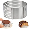 Miniatyrbillede 1 af 4: Ring Cutter Lagkage Slicer, Justerbar Ring 7 Lag Mousse