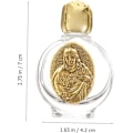 Miniatyrbild 4 av 5: Glas reseflaskor för heligt vatten, bröllopsdekorationer, 2 st heliga vattenflaskor i glas med tillbehör i legering
