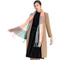 Miniatyrbild 3 av 5: Dam Scarves Vinter Lång Mjuk Varm Tartan Check Wraps Ull Spinning Tassel