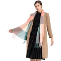 Miniatyrbillede 3 af 5: Dametørklæder Vinter Lang Blød Varm Tartan Check Wraps Uld Spinning Kvast