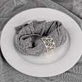 Miniatyrbillede 4 af 5: Servietringe, 12 stk. Guld Servietringe, Servietringholdere til spisning