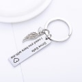 Miniatyrbillede 5 af 5: Kør sikkert nøglering bogstaver print vinge vedhæng nøglering ring DIY taske ornament