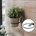 Miniatyrbild 3 av 5: Set med 3 väggfästen i metall för blomkrukor, blomkrukehållare, blomkrukebricka, stativ för inomhus- och utomhusbruk (17,5 × 15 × 6,2 cm)