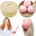Miniatyrbilde 1 av 5: 3PCS Piglet Dumpling Squishy, Sensoriske leker Angstlindring Elementer Piglet med
