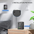 Miniatyrbillede 2 af 5: 5 i 1 Luftkvalitetsmonitor TVOC HCHO Temperatur Luftfugtighed CO2 Måler, USB Genopladelig CO2 Detektor Sort