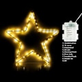 Miniatyrbild 3 av 5: Julstjärnelampor för fönster, 3-pack fönsterlampor med timer, batteridrivna