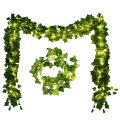 Miniatyrbillede 1 af 5: Kunstig Vedbend, 10M Blad Fe Lys, Kunstige Planter med 100