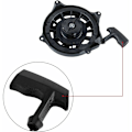 Miniatyrbild 3 av 5: 497680 Startmotor för gräsklippare, svart