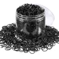1000-pack Mini Gummiband Elastiska Hårband Mjuka Hårband med Låda för