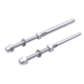 Miniatyrbilde 1 av 4: 10 stk gjengede kabelstrammere Splitter kabelrekkverk kabelstrammer rustfritt stål wirestøtte med tetningsmutter for 1/8\" rekkverk Rigging-systemer