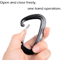 Miniatyrbillede 3 af 5: Nøglering Karabinhager 12kN Små Karabinhager Clips Multifunktionelle L