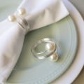 Miniatyrbilde 5 av 5: 12 stk. Perle Spenne Hoop Serviettringer Sirkel Serviettholdere for Bryllup Hot