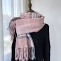 Miniatyrbillede 2 af 4: Dame Sjal Stor Lang Varmt Sjal Kvinders Trykt Sjal Efterår/Vinter Strikket Sjal Multifunktionelt Kokon Sjal Retro Mode Unisex