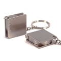 Miniatyrbild 1 av 5: 2 st bärbar full metall mini linjal måttband multifunktionell nyckelring K