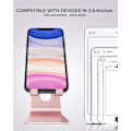 Miniatyrbild 2 av 3: Justerbar Telefonhållare, Fleranglad Telefonställ för iPhone 16 15 14 13 Pro Max 12 11 XS Max X 8 7 6 Plus Samsung S10 S9 Smartphones, Roséguld