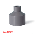 Miniatyrbillede 2 af 5: 50mm x 20mm Reducerrør PVC-rørfitting Kobling Hub til Hub Kobling Grå 2stk