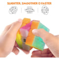 Miniatyrbild 4 av 4: Toy Warrior W 3x3 Speed ​​Cubic Jelly 3x3x3 Magic Cube Puzzle transparent p