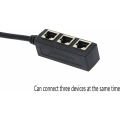 Pikkukuva 4 / 5: RJ45-verkko 1-3-porttinen Ethernet-sovitinsovitinkaapelin verkkokaapelihaaroitin