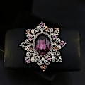 Miniatyrbillede 2 af 3: Ny kvinders smykker broche mode diamant retro blomst vedhæng s