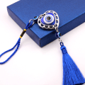 Miniatyrbilde 4 av 5: 2 stykker Lucky Evil Eye bilhengende ornament blå harpiksperler anheng dusk