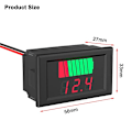 Miniatyrbillede 5 af 5: Batterispændingsovervåger, 2 i 1 Universal Batteristatusovervåger 12V, 24V, 36V, 48V, 60V LED Digital Batterimåler kompatibel med Lithium og Blysyre B