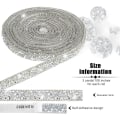 Pikkukuva 4 / 5: 3 metriä hartsitimanttinauhaa itseliimautuva timanttinauha Crystal Roll Glitter Bling DIY-taideaskarteluun (hopea, 0,4 tuumaa)