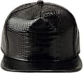 Män Kvinnor PU Läder Hip-Hop Flat Bill Snapback Hat Krokodil Baseball Caps