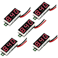 Miniatyrbilde 1 av 5: 5 stk. Digital DC Voltmeter 0,28 tommer To-leder 2,5v-30v Mini Digital DC Voltmeter Spenningstester Måler, LED Digital Spenningsmåler (rød)