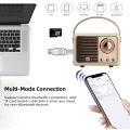 Miniatyrbilde 2 av 5: Retro Bluetooth-høyttaler Mini trådløs høyttaler, utendørs bærbar Bluetooth med krystallklar stereolyd Rich Bass, Mini Retro-høyttaler for iPhone, Android-enheter og nettbrett (grønn)