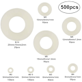 Miniatyrbillede 2 af 5: 500 plastbrikker, nylon fladebrikker M2/M2.5/m3/m4/m5/m6/m8/m10 hvid