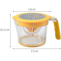 Miniatyrbillede 2 af 3: Citron- og Appelsinpresser, Multifunktionel Manuel Citruspresser Appelsin Citronpresser med Transparent Målebæger, Rivjern og Æggeskiller (Gul)