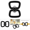 Miniatyrbilde 5 av 5: Aluminiumslegering Swivel Snap Shackle for Camping Klatring Fotturer Nøkkelring(Svart)