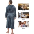 Miniatyrbild 4 av 5: Unisex Badrockar Fleece Hel Lång Badrock Flanell Sjal Krage