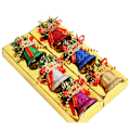 Miniatyrbild 1 av 5: Julfester - Set med 6 glittrande julgranskulor i plast: 5 cm i diameter
