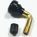 Miniatyrbillede 2 af 5: Dækventil PVR50 2 stk. Buet 45 Graders Vinklet Messing Stang Snap-in Gummi