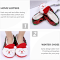 Miniatyrbild 5 av 5: 1 par paljettslippers jultofflor tomte kostym accessoarer H