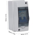 Miniatyrbild 6 av 8: DC 40A Avbrottsbrytare Transparent Skyddande Kåpa Miniatyrkretsbrytare med IP65 Distributionsbox 1000V