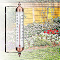 Miniatyrbild 5 av 5: Väggmonterad Termometer, 25 cm Dekorativ Inomhus Utomhus Termometer - Stora Utomhustermometrar För Uteplats Trädgård Växthus, Inga Batterier Behövs