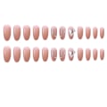 Pikkukuva 4 / 5: 24 kpl/settiä 3D KIILTÄVÄ Nude Rhinestone Crystal Upea täysi kansi