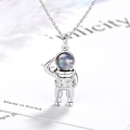 Miniatyrbillede 4 af 5: Astronauter Rummand Universe Jord Månesten Vedhæng Kvinder Mænd Gi
