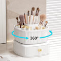 Miniatyrbillede 2 af 4: Makeup Organizer, 360° roterende toiletartikler arrangør med skuffe, til værelse Deco