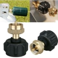 Miniatyrbillede 5 af 5: Propangas påfyldningsadapter, propangascylinder påfyldningsfitting QCC1 messing gasbeholderadapter sort, 102g