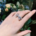 Pikkukuva 2 / 5: Sormukset Sterling Silver Color Bow Bow Bow Bow Zircon Ring Naiset Fa