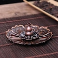 Miniatyrbillede 2 af 5: Røgelsebrænder - Messing Lotus Røgelsesholder, Aftagelig Røgelse Askefanger