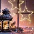 Miniatyrbild 5 av 5: Julstjärnelampor för fönster, 3-pack fönsterlampor med timer, batteridrivna