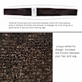 Miniatyrbild 3 av 5: Flexibelt sammetshårband för peruk, justerbart fäste (mörkbrunt)